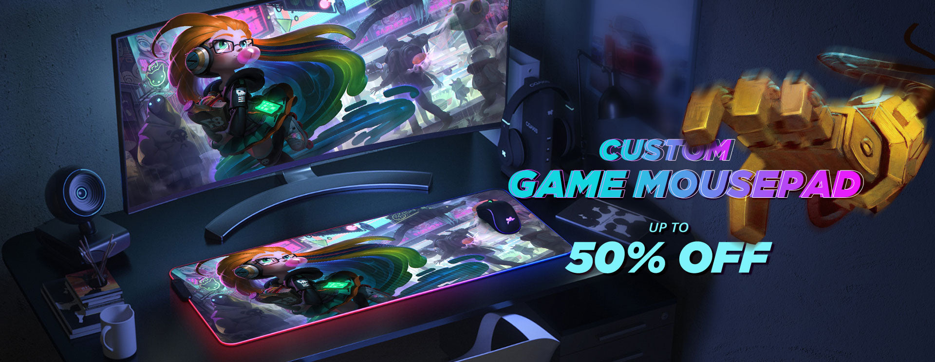 Custom gaming mouse pad