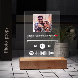 Personalized Spotify Music Photo Plaque Night Light/Keychain/Plaque