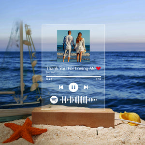 Custom Spotify Music Photo Plaque Night Light/Keychain/Plaque For Lover
