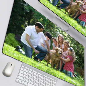 Custom Photo MousePad Happy Family Mousepad Father's Gift 35"X16"