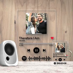 Personalized Spotify Music Photo Plaque Night Light/Keychain/Plaque