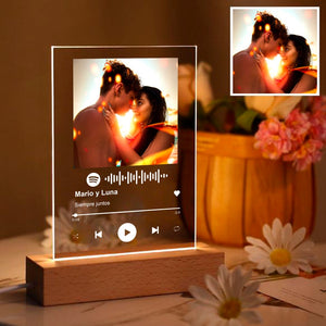 Custom Spotify Music Plaque Night Light/Keychain/Plaque Anniversary Gift