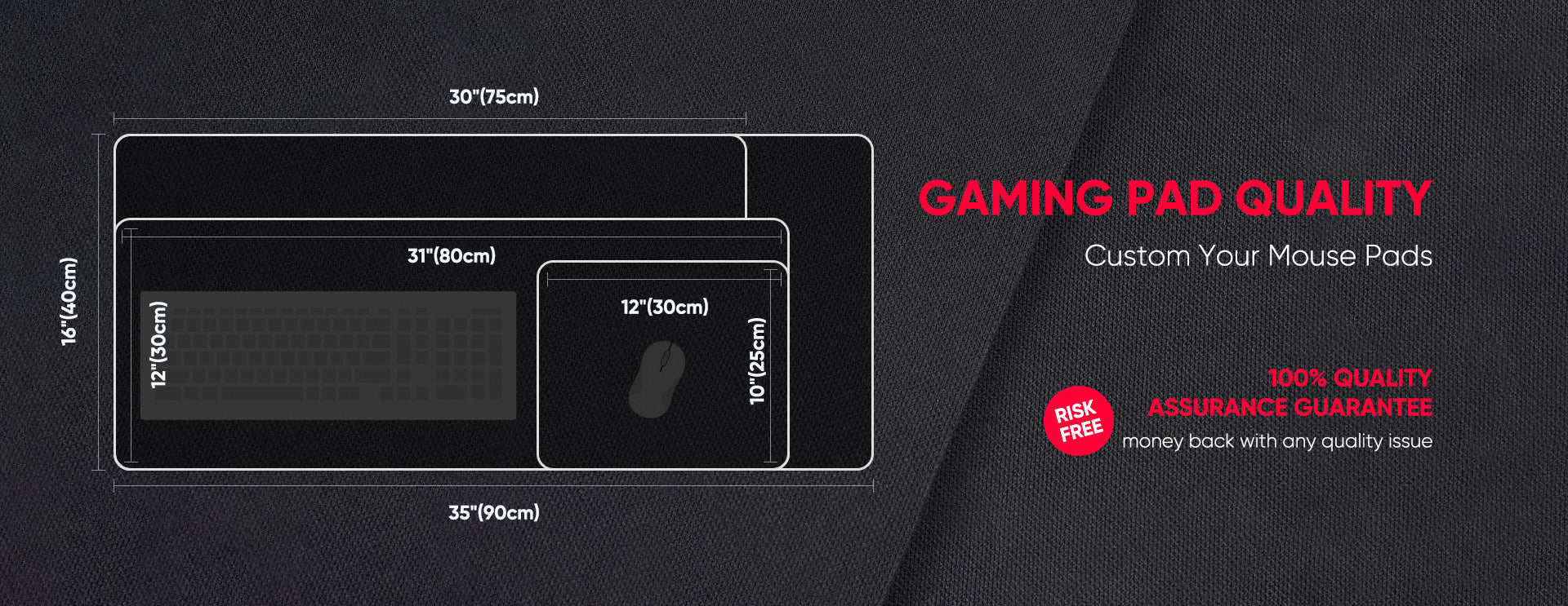 Choose Your Mousepad Sizes