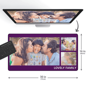 Custom Photo&Text Mouse Pad With 3 Photos - MyCustomMousePad