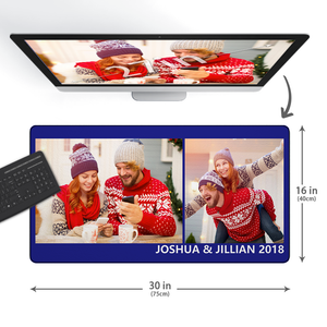 Custom Photo&Text Mouse Pad With 2 Photos - MyCustomMousePad