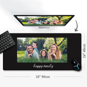 Custom Photo&Text Mouse Pad With 1 Photo For Family 35"x16"