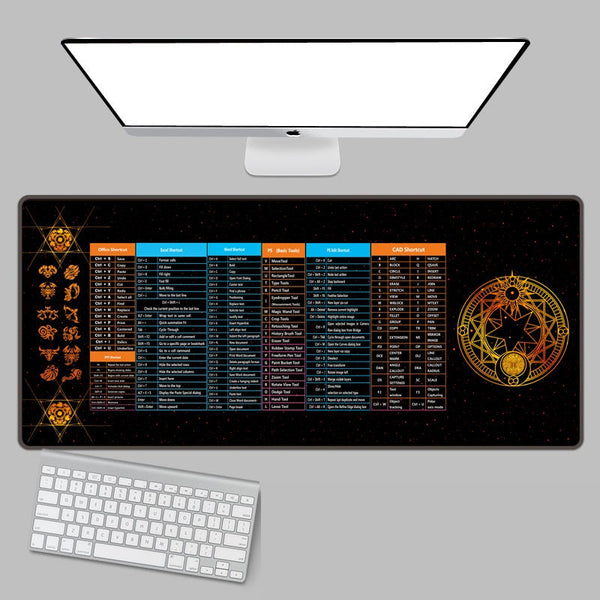 Mouse Pad English Shortcut Key Anti Slip Mouse Pad Gift for Him