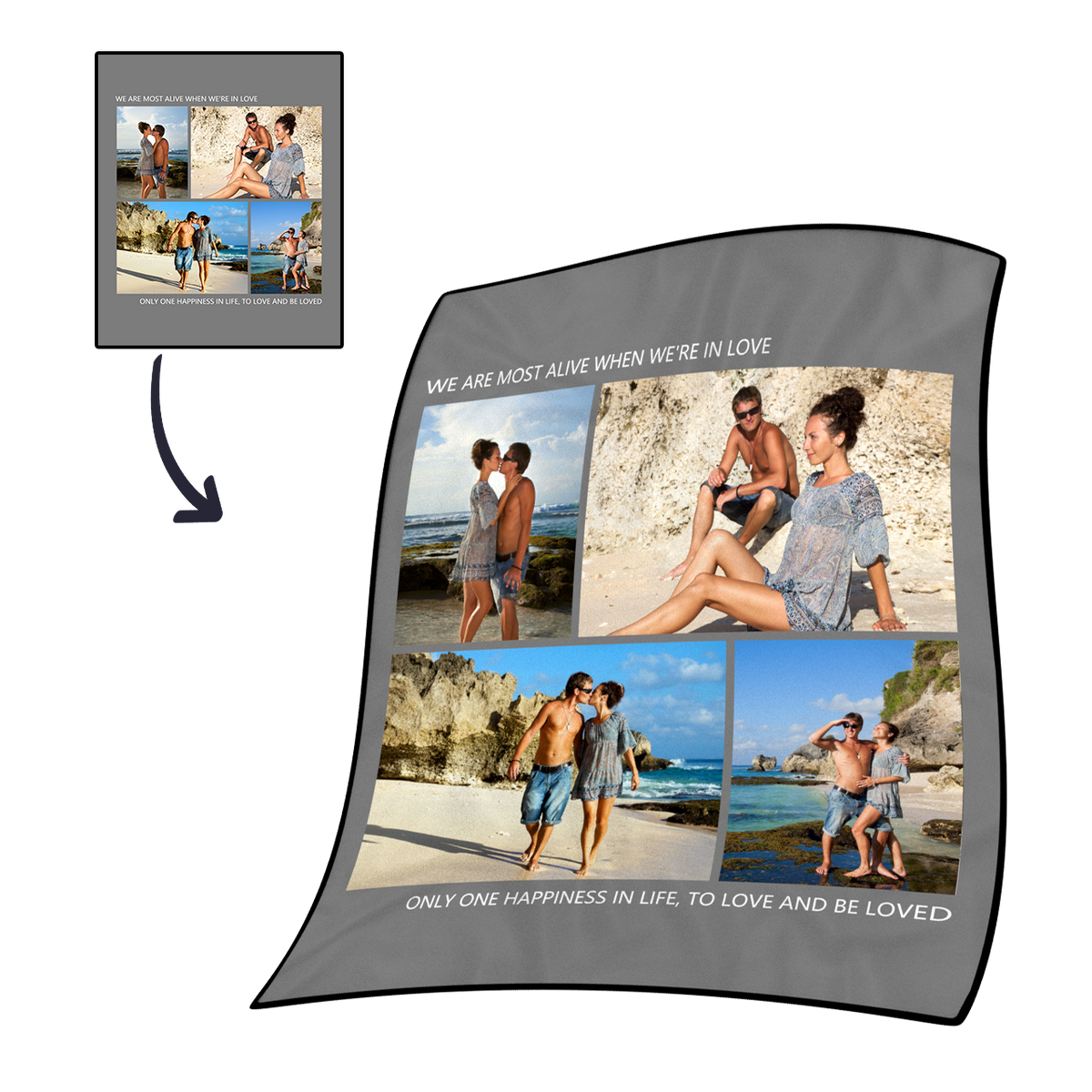 Photo Blanket Custom Blanket Throw Blanket Personalized Blanket